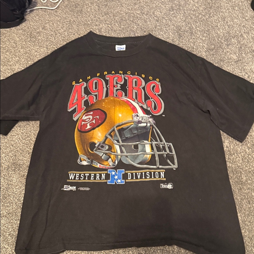 San Francisco 49ers Black Graphic Tee Xl - Vintage 1991